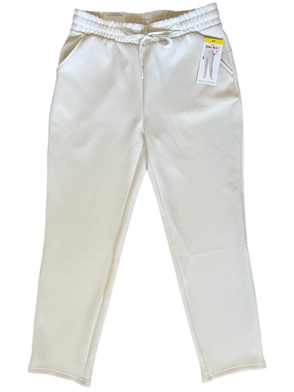 NWT 32 Degrees Sueded High Rise Pant Ivory Small
